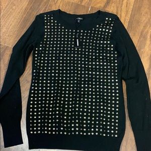 Express black and gold top size medium.